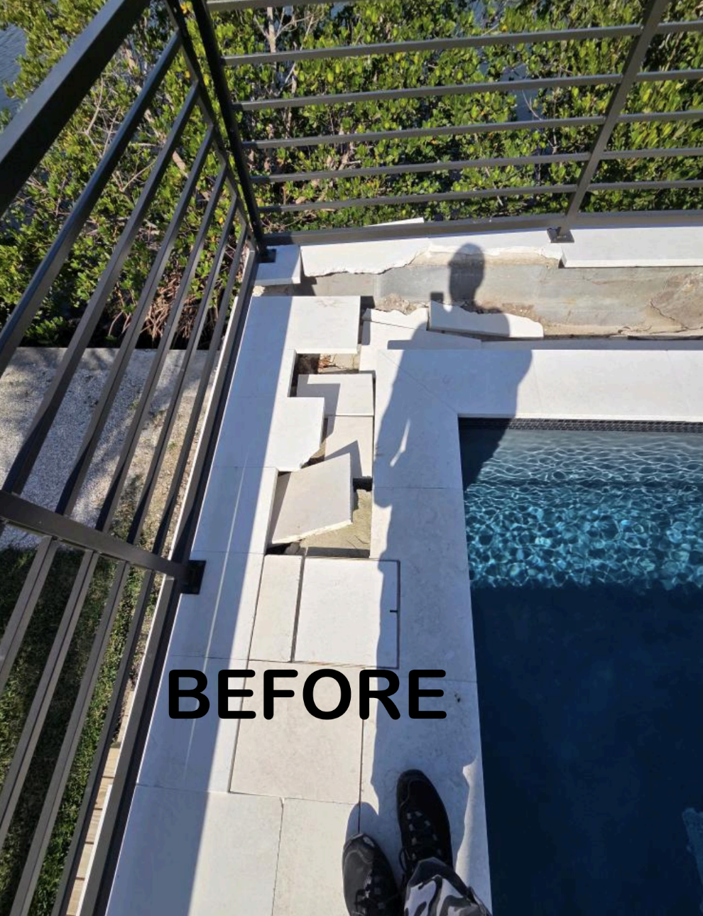 Pool Deck Retaining Wall Repair